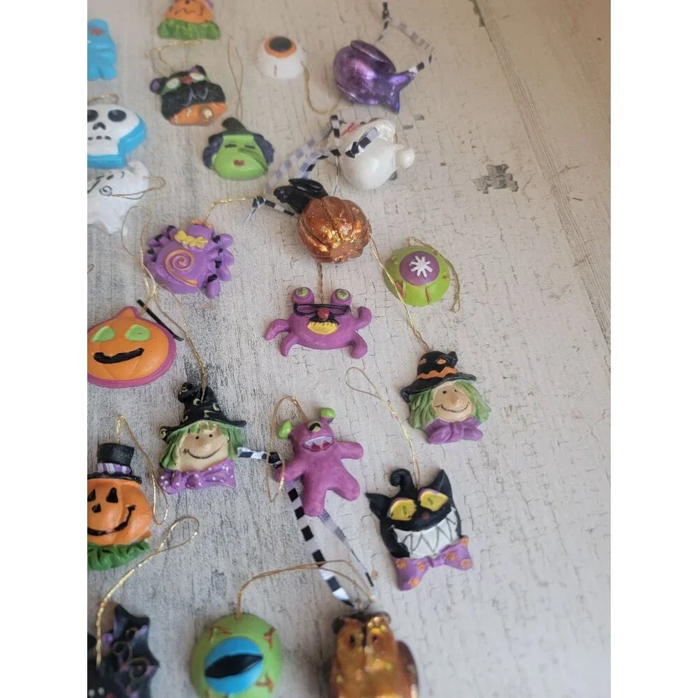 Halloween mini monster witch ornament‎ Xmas set pumpkin ghost